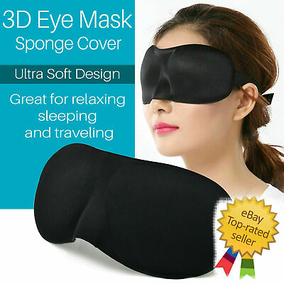 #ad Wholesales 3D Soft Padded Blindfold Blackout Eye Mask Sleep AidShade $8.49