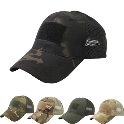 #ad Camouflage Hat Military Cap Tactical Army Cap Army Hunting Cap Baseball Caps $6.22