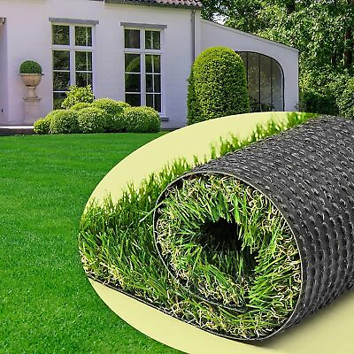 #ad 12ftx70ft Artificial Grass Mat Synthetic Landscape Fake Lawn Pet Dog Turf Garden $323.14