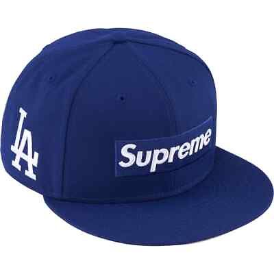 #ad SUPREME MLB TEAMS LOS ANGELES BOX LOGO NEW ERA CAP DARK ROYAL BLUE SS24 HAT $119.99