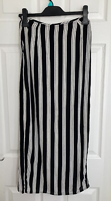 ASOS Black White Striped Lightweight Skirt Size 6 GBP 2.00