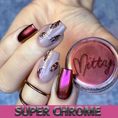 #ad Nail Art Duochrome chrome powder Mirror powder SUPER CHROME Amethyst By Mitty $12.60