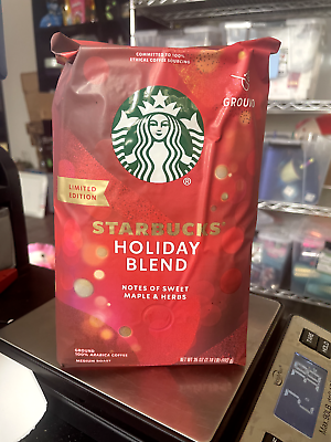 Starbucks 2023 Holiday Blend Medium Roast Ground Coffee 35oz FREE SHIPPING $19.99