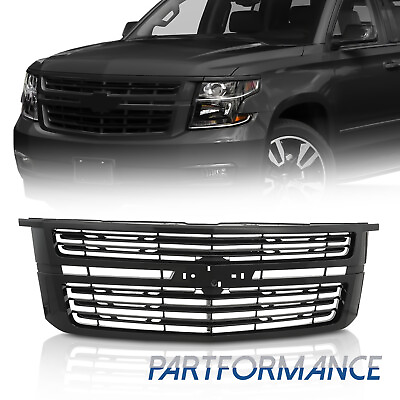 #ad For 2015 2020 Chevrolet Chevy Tahoe Front Upper Main Gloss Black Grille Grill $128.99