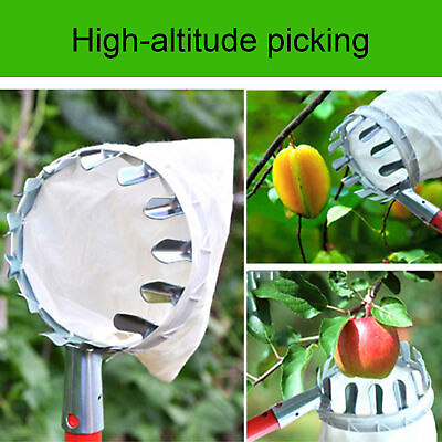 #ad Fruit Catching Tool Wide Application with Bag Manual Anti rust Picking Tool $10.45