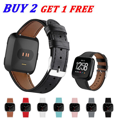 For Fitbit Versa 3 Sense Genuine Leather Strap Replacement Watch Band Bracelet $12.99
