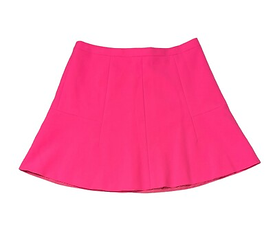 #ad J.Crew B0314 Flared Mini Skirt Women#x27;s Size 6 Hot Neon Pink $19.99