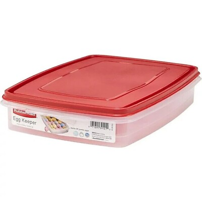 #ad Rubbermaid Egg Food Storage Container Red color Fast Free shipping $7.94