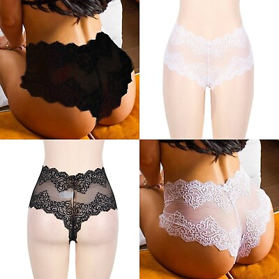 #ad High Waist Panties Briefs Boyshort Ladie Sexy Floral Lace Underwear Boxer Shorts GBP 6.29
