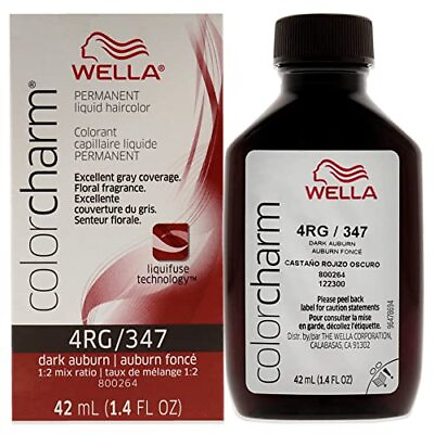 WELLA Color Charm Permanent Liquid 1.4 Fl Oz Pack of 1 4RG Dark Auburn $18.46