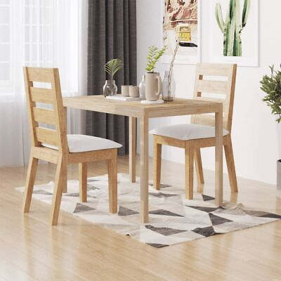 Modern Wooden Solid Acacia Wood Rectangular Kitchen Dining Room Dinner Table #ad $182.99