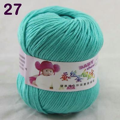 #ad Sale New 1ballx50g Soft Cashmere Silk Velvet Baby Children Hand Knitting Yarn 27 $4.79