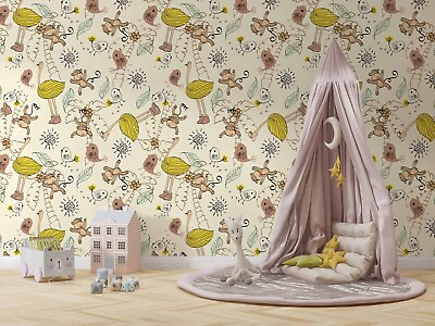 3D Cute Baby Doodle Animal Wallpaper Wall Mural Peel and Stick Wallpaper 334 AU $349.99