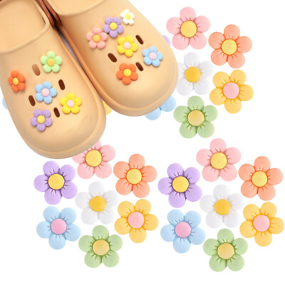 #ad 28 PCS Flower Shoe Charms for Croc Charms Cute Kawaii Decoration Set Clog $5.99