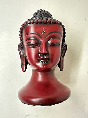 #ad #ad Nepalize Resin Red Buddha Head $43.12
