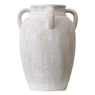 #ad #ad 12 quot;white Wash Textured Ceramic Vase Strong and Wear resistant $26.97