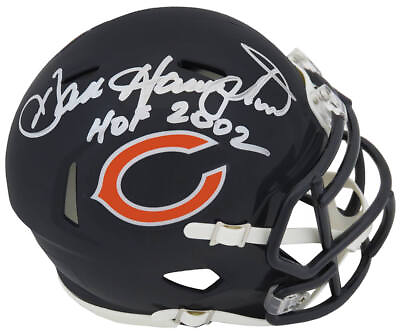 #ad Dan Hampton Signed Chicago Bears Riddell Speed Mini Helmet w HOF 2002 SS COA $78.48