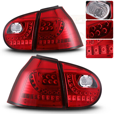 #ad LED Tail Lights For 2006 2009 Volkswagen VW GTI Rabbit Golf MK5 Rear Lamps Pair $170.99
