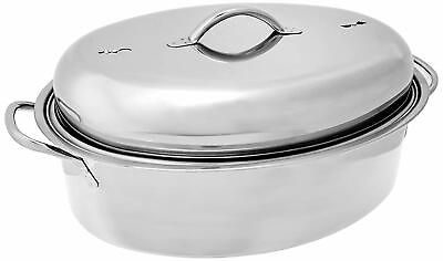 #ad Stainless Nonstick Roasting Turkey Roaster Oven Steamer Cooking Pot Pan Kitchen $63.69