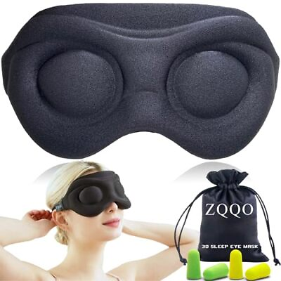 #ad ZQQO Weighted Sleep Mask for Men Women 3D Night Blindfold Blackout Eye Mask... $18.12