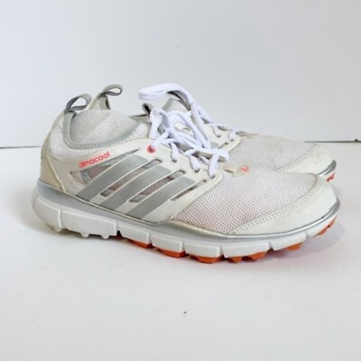 #ad adidas Women#x27;s W Climacool II Golf Shoe SZ 6 White Silver Metallic Flash Pink $23.90