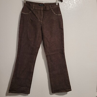 Vintage Kenneth Cole Brown Women#x27;s No Pocket Straight Leg Jeans Brown Size 4 $15.00
