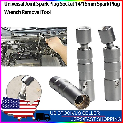 #ad For BMW 12PT 14mmamp;16mm Thin Wall Magnetic Swivel 3 8quot; Spark Plug Socket Drive US $11.99