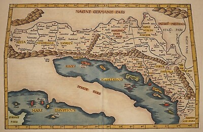 #ad Ptolemäus Fries Waldseemüller 1541 Balkan europae Tabula Quinta original $1064.13