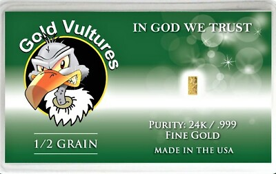 #ad GOLD BULLION BAR GOLD VULTURES FINE PURE GOLD999 24K APPROX 1 30 GRAM $5.99