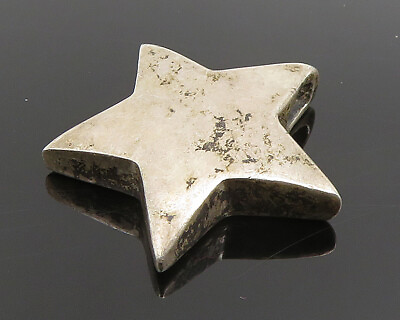 #ad 925 Sterling Silver Vintage Minimalist Star Charm Pendant PT20867 $36.16