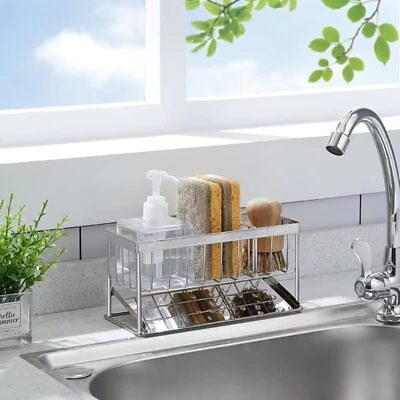 #ad Quick Draining Tray Dish Sponge Holder Kitchen Storage Accessories For Sink $15.99