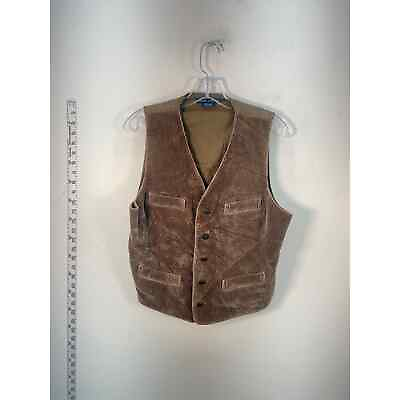 #ad Ralph Lauren Mens 12 Brown Corduroy Vest $36.00