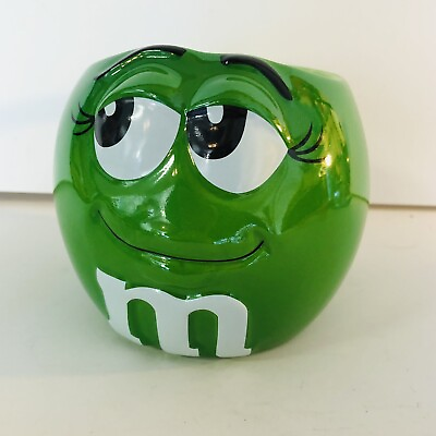 #ad Mamp;M Mars Green Character Coffee Tea Mug Cup Large Mug $15.00