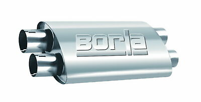 #ad Borla Stainless Steel ProXS Oval 2.5quot; Dual Inlet Outlet 19quot; x 4quot; x 9.5quot; Muffler $234.65