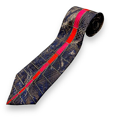 #ad Stefano Milano Tie Made in Italy 100% Silk Multicolor Abstract Pattern 58quot; 3.75quot; $25.00