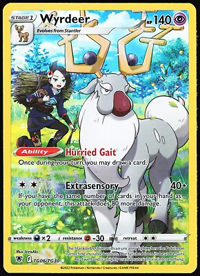 #ad Pokemon TCG Astral Radiance Wyrdeer Character Rare Trainer Gallery TG06 30 NM M $1.75
