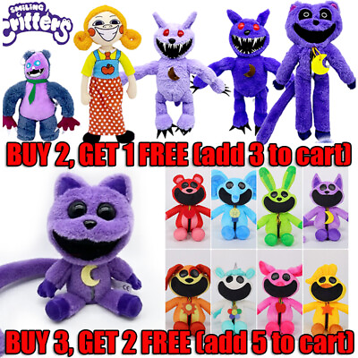 #ad Smiling Critters Plush Doll CatNap Hoppy Hopscotch Monster Doll Toys Kids Gift $12.59