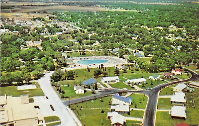 #ad Junction City Kansas 1960s Postcard Aerial View Swimming Pool $6.33