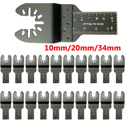 #ad 20pcs 10 34mm Vibration Saw Oscillating Multi tool Blade for Cutting Pipes Wood $31.89