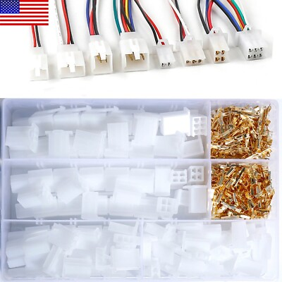 #ad 380Pcs 2.8mm 2 3 4 6 Pin Car Electrical Wire Cable Connector Terminal Plug Kit $13.96