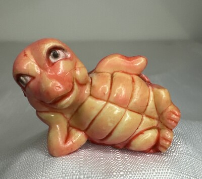 #ad Vintage Figurine Pink Happy Turtle Anthropomorphic $5.00