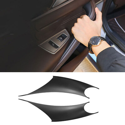 #ad Fit For BMW 3 4 Series GT 2013 2019 2DR Matt Black Inner Door Armrest Cover Trim $69.77
