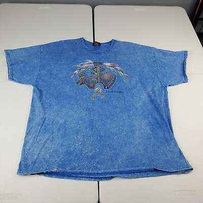 #ad Vintage Sportex Taos Pueblo T shirt Size XXL Native American Bear Print USA Blue $15.19
