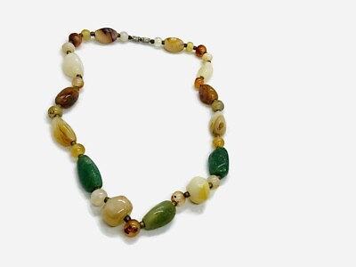 #ad Vintage Colorful Beaded Costume Necklace $8.95