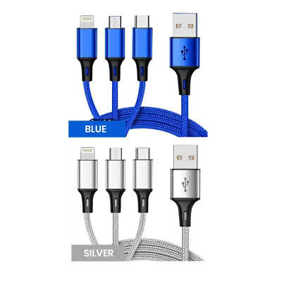 3 in 1 Fast USB Charging Cable Universal Multi Function Cell Phone Charger Cord #ad $5.48