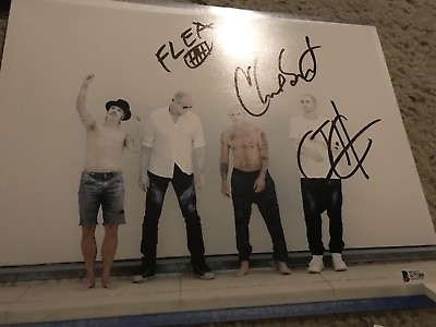 #ad RED HOT CHILI PEPPERS signed 11x14 beckett bas Loa chad smith flea klinghoffer $350.00