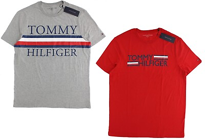 Tommy Hilfiger Men#x27;s Designer T Shirt Short Sleeve 100% Pre Washed Jersey Cotton $17.99