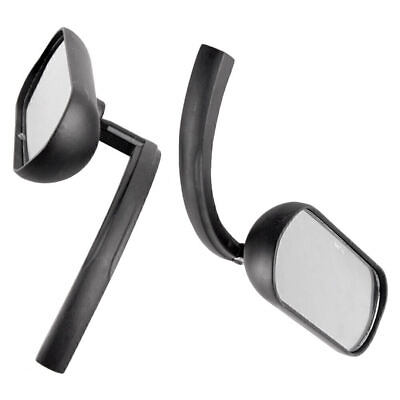 #ad #ad Pair Motorcycle Black Universal Side Rear View Mirrors Fit Cruiser Chopper $53.60