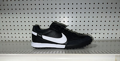 Nike Premier 3 TF Mens Leather Indoor Soccer Turf Shoes Size 8 Black AT6178 010 $100.00