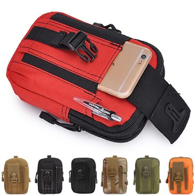 #ad Outdoor Men Waist Pack Pouch Military Sport Hunting Belt Molle Mobile Phone Bags $14.39